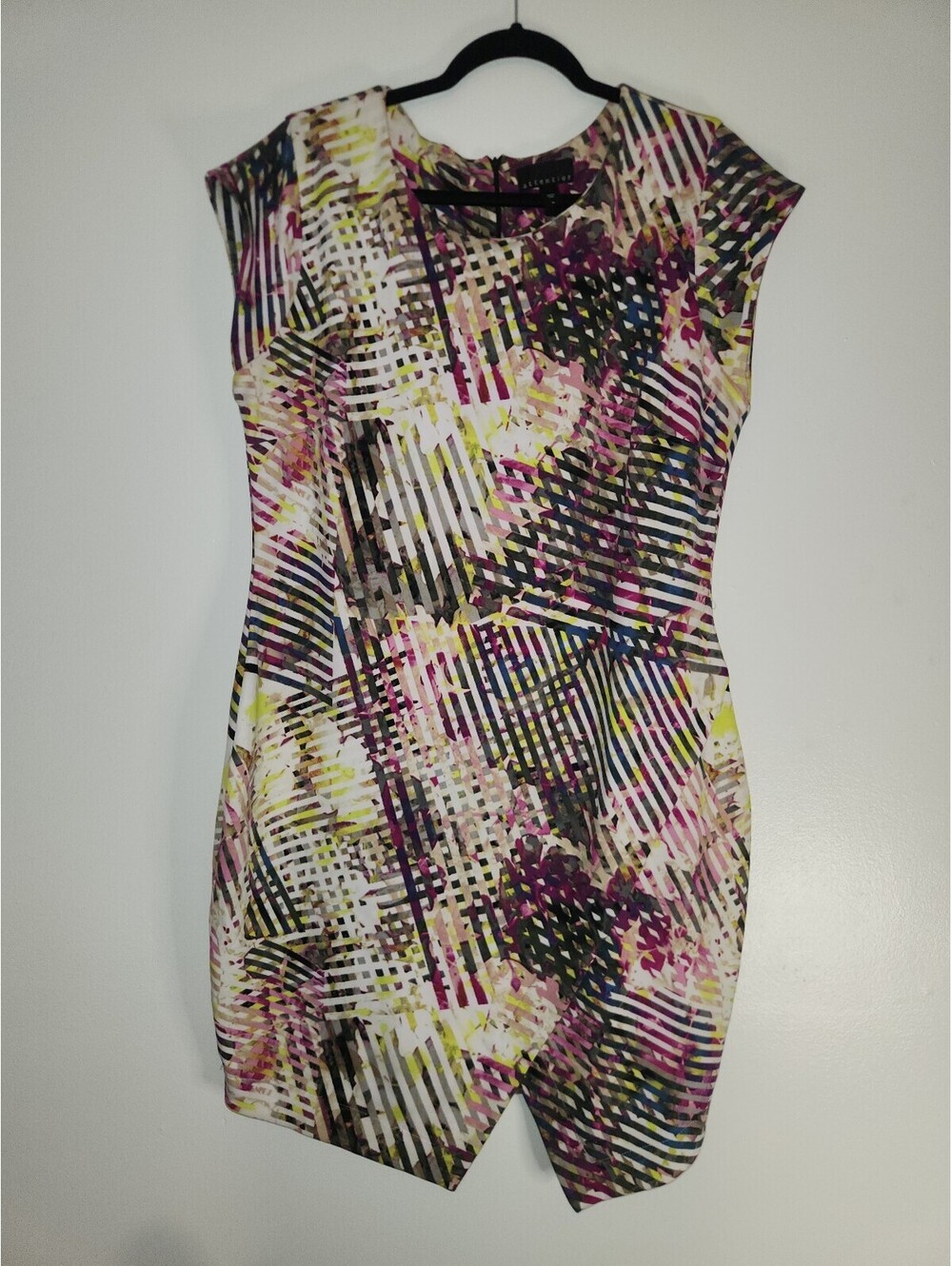 Abstract Print Cap Sleeve Romper